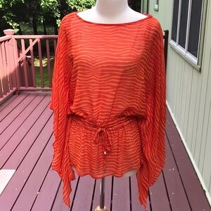 MICHAEL Michael Kors Size S/M orange multi cover up